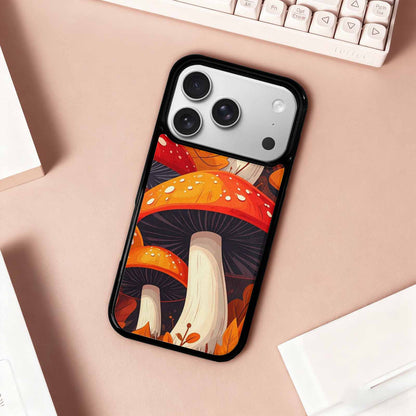 iPhone 17 Pro Case — Bold Autumn Mushroom Original Art, Customized Protective Case