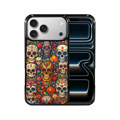 iPhone 17 Pro Max Case — Small Skull Pattern, Randomly Gothic Skulls, Custom Made Phone Cover