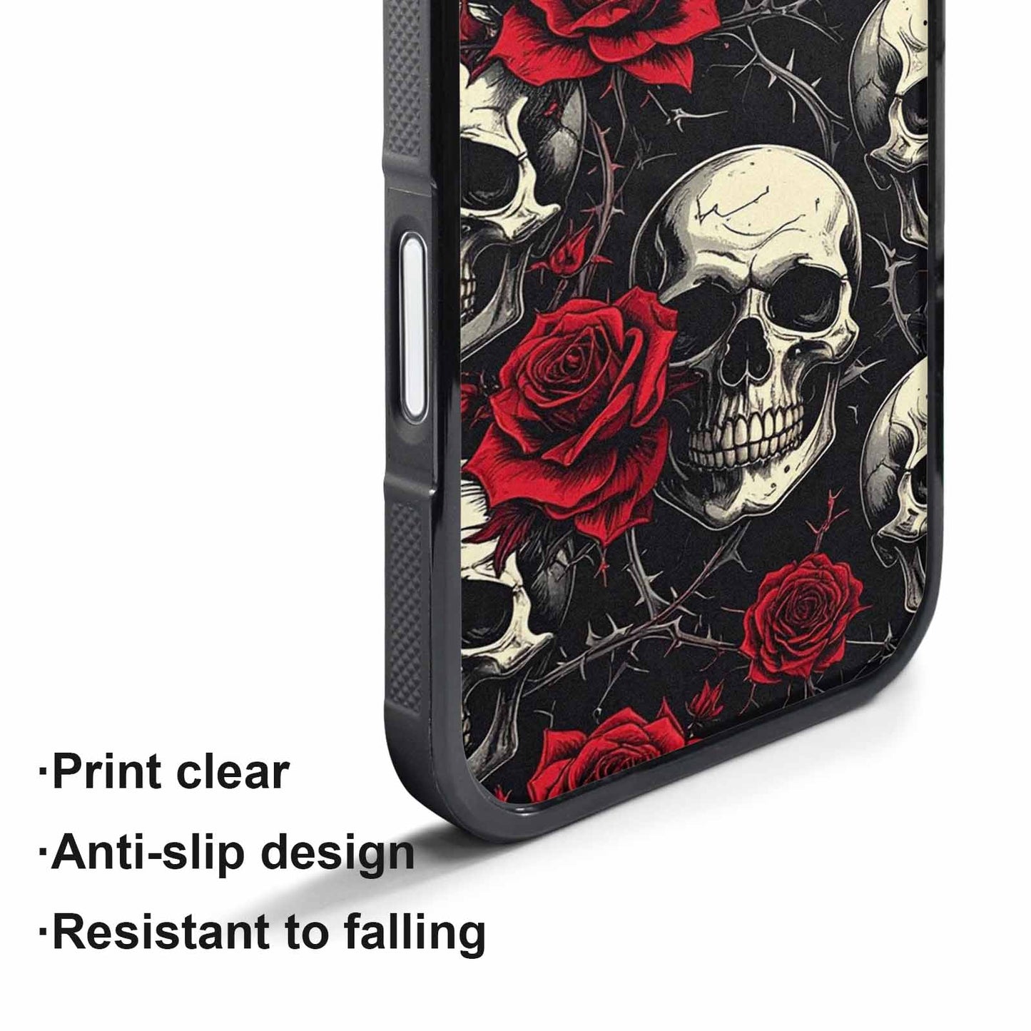iPhone 17 Pro Max Case — Ornate Gothic Skulls Roses Custom Gothic, Custom Art Phone Cover