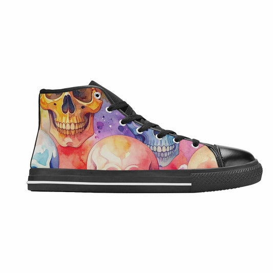 MEN'S Kulls - Watercolor High Top Canvas Wallpaper Art Sneakers