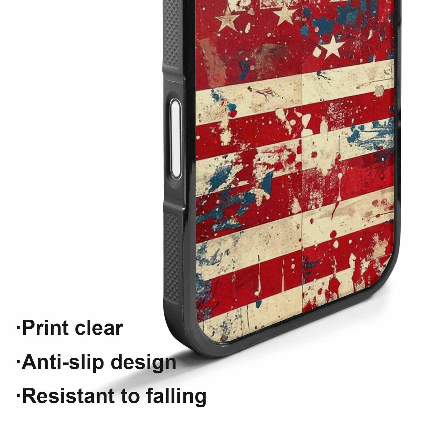 iPhone 17 Case — Small American Flag Stars Galaxy Space, Custom Printed Phone Case