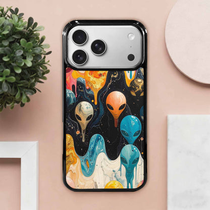 iPhone 17 Pro Max Case — Aliens Marblealiens Pattern Alien Scifi, Custom Printed Phone Case