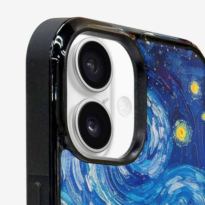 iPhone 16 Plus Case — Starry Night Van Gogh Paint Art, Custom Made Phone Cover