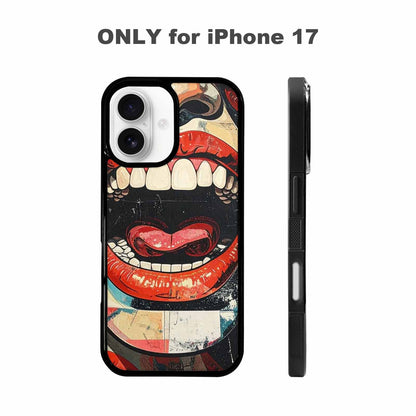 iPhone 17 Case — Googly Cartoon Mouths Cartoon Cute, Custom Phone Case