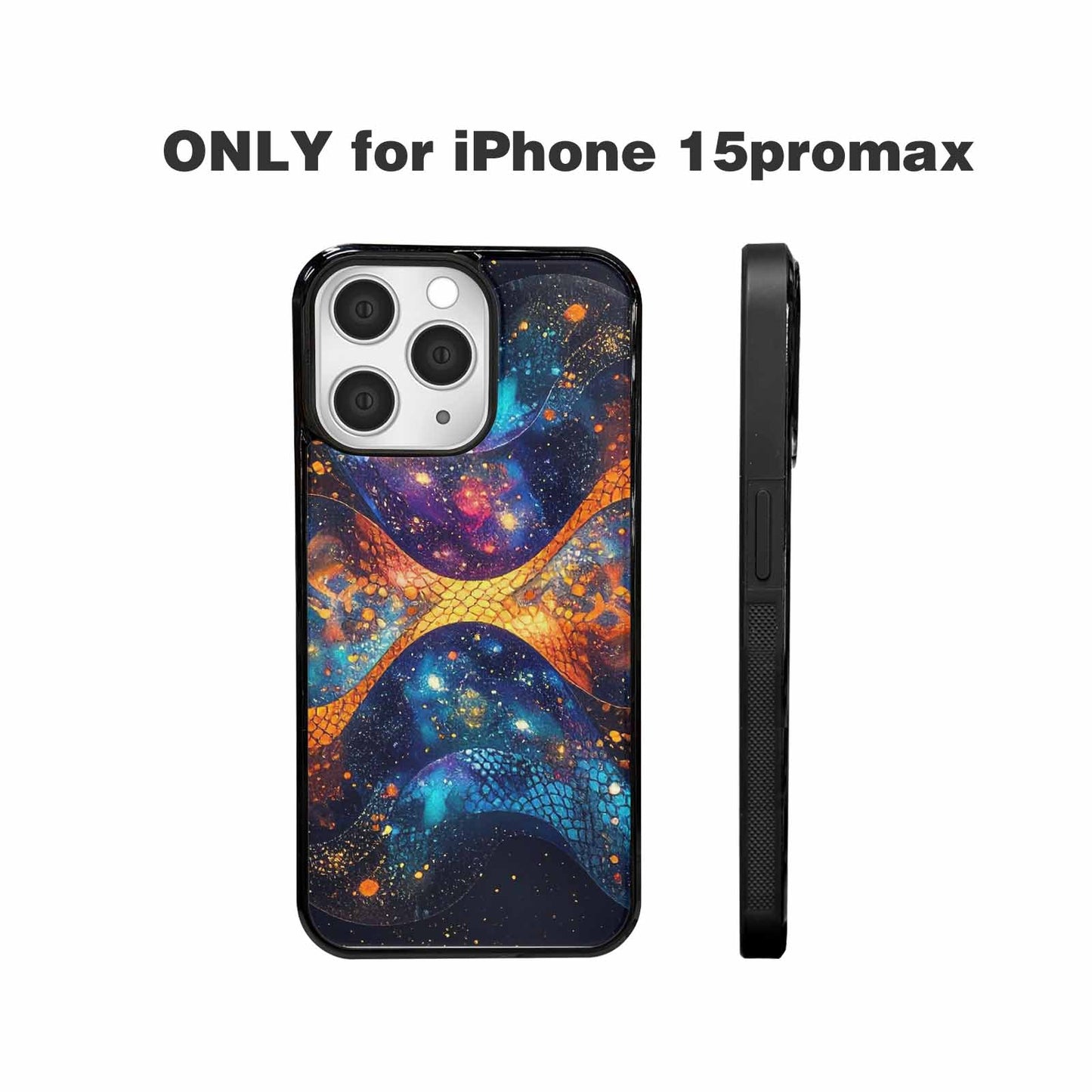 iPhone 15 Pro Max Case — Galaxy Snake Print Custom, Custom Art Phone Cover