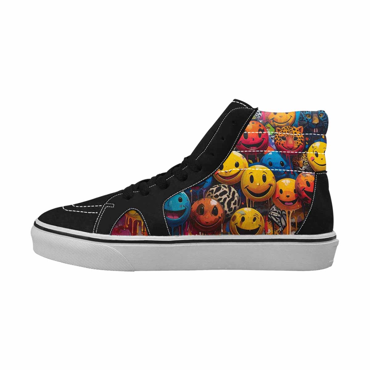 MEN'S Smiley Faces High Top Canvas Aesthetic Shoes