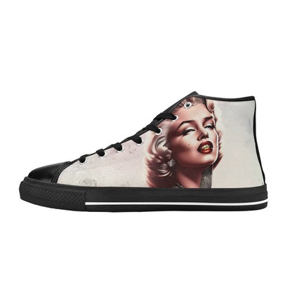 MEN'S Cc Retro Model Men’S High Top Canvas Wallpaper Art Custom Shoes