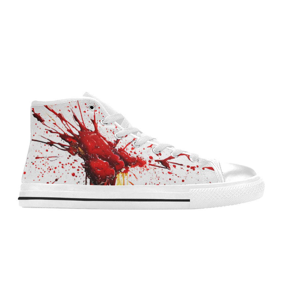 MEN'S Splatter Art Men’S High Top Canvas Cottagecore Custom Shoes