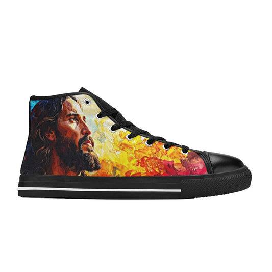 WOMEN'S Jesus3 High Top Canvas Neon Fantasy Shoes