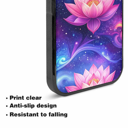 iPhone 15 Plus Case — Lotus Galaxy Art Seamless Pattern Vibrant, Custom Phone Case