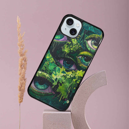 iPhone 15 Plus Case — Reptile Eye Cartoon, Customized Protective Case