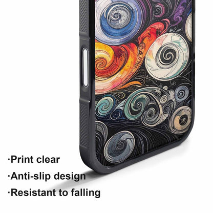 iPhone 17 Pro Max Case — Tie Dye Swirls (black Tie Dye, Customized Protective Case