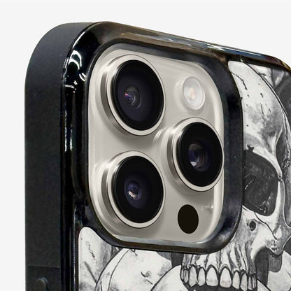 iPhone 16 Pro Max Case — Tessellated Human Skulls Custom, Custom Made Phone Cover