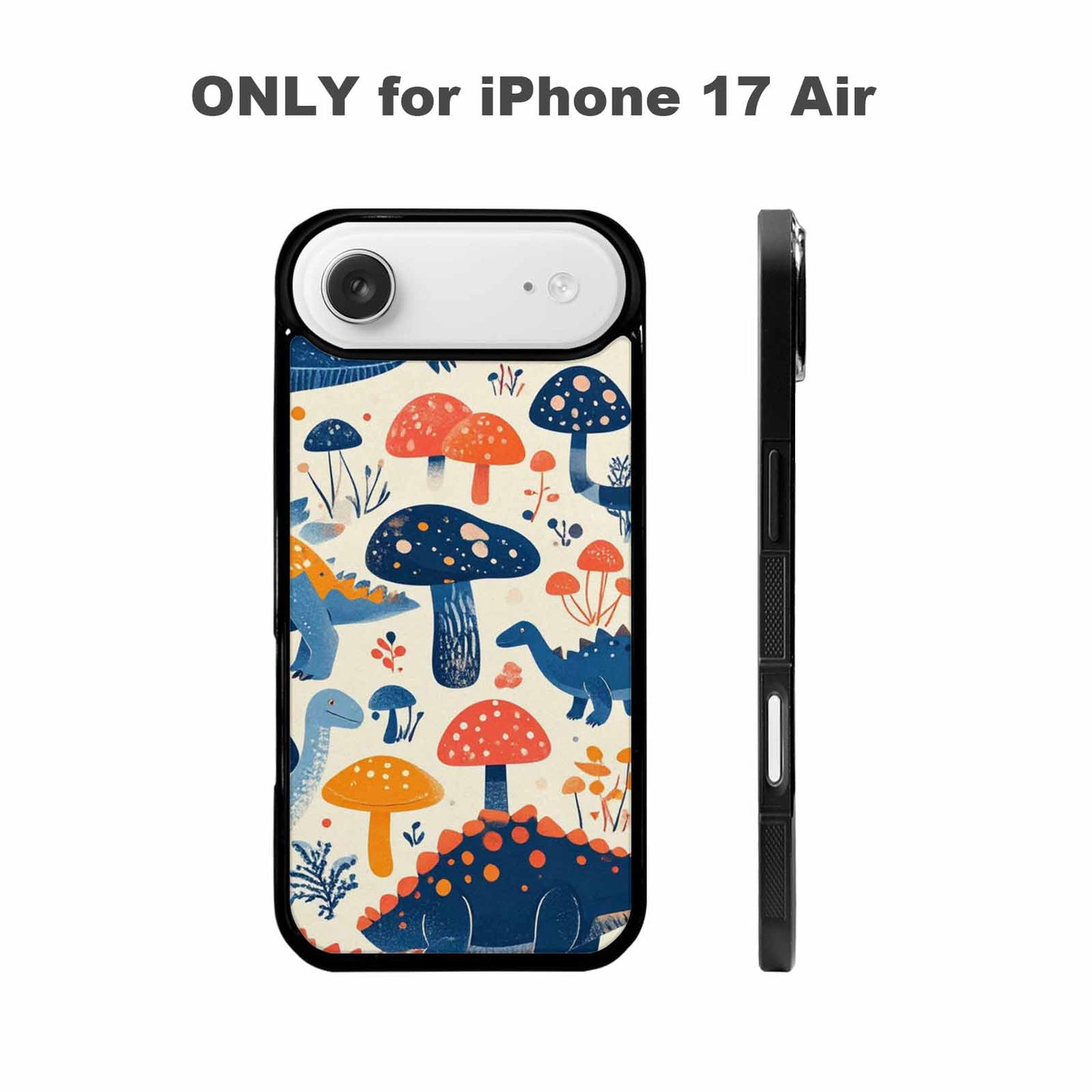 iPhone 17 Air Case — Vintage Dinosaurs Mushroom Retro Vintage, Personalized Phone Case
