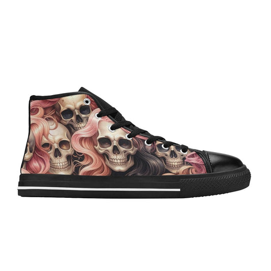 MEN'S Dark Feminine Flowing Hair High Top Canvas Vibrant Chaos Shoes