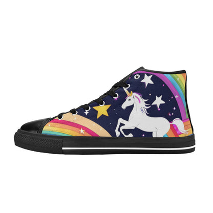 WOMEN'S Uncorns Everywhere High Top Canvas Vivid Shoes