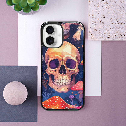 iPhone 16 Case — Mushroom Skulls Custom, Custom Made Phone Cover