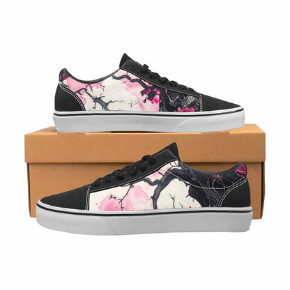 WOMEN'S Skull Roses Lace-Up Canvas Vibrant Chaos Sneakers
