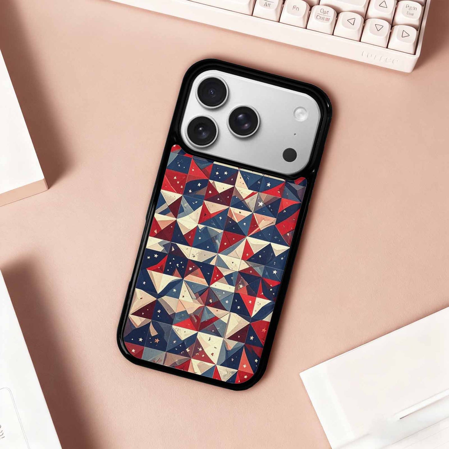iPhone 17 Pro Case — Small American Flag Stars And Galaxy, Custom Phone Case