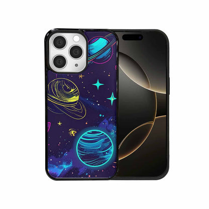 iPhone 15 Pro Max Case — Space Galaxy Astronaut Pattern Planets Stars, Custom Phone Case
