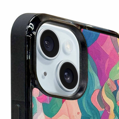 iPhone 15 Plus Case — Polysexual Flag Color Theme Small Rainbow, Custom Print Case Cover