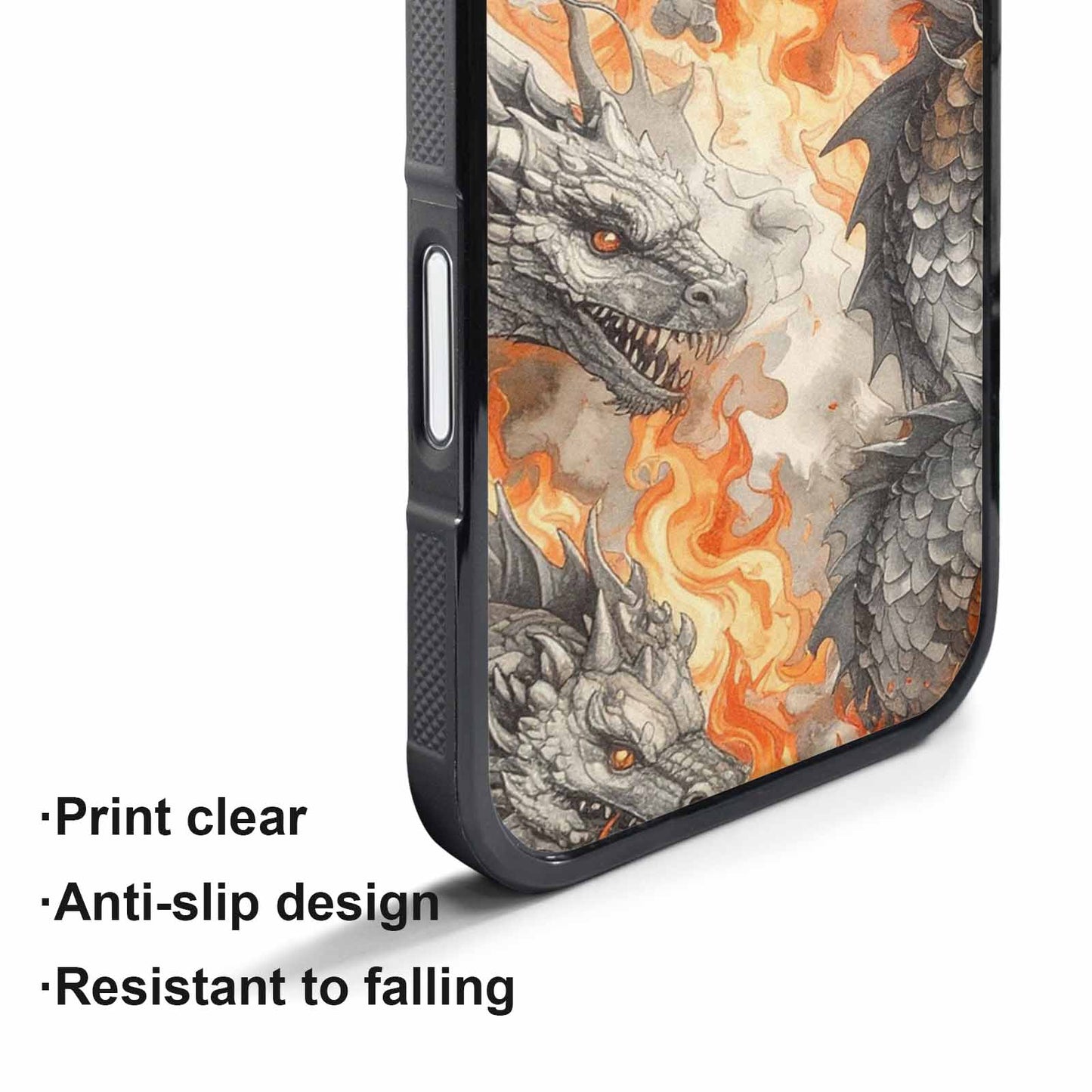 iPhone 17 Pro Max Case — Retro Dragons Flame Retro Vintage, Original Design Phone Case