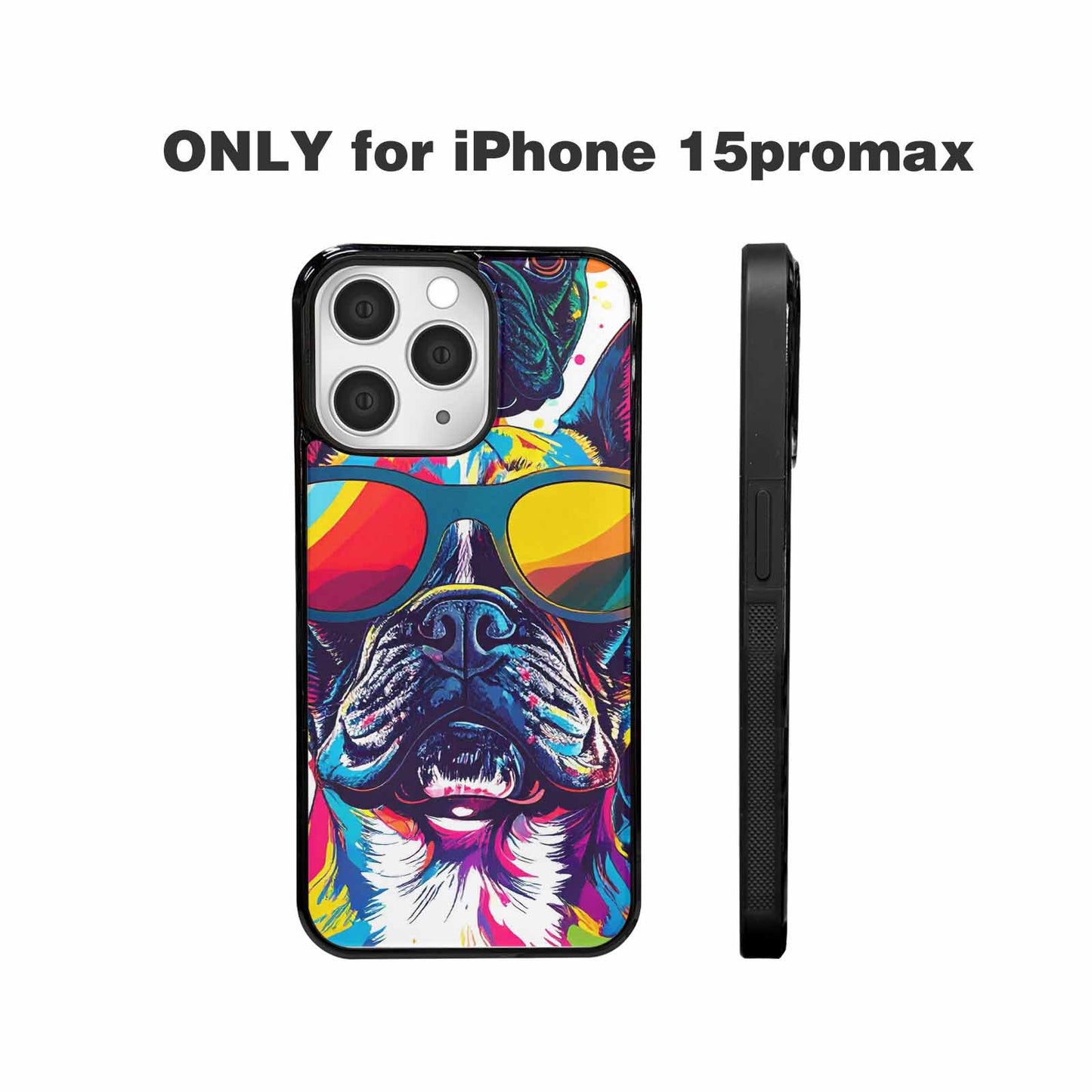iPhone 15 Pro Max Case — French Bulldog Pop Art Pattern, Custom Designed Case Cover