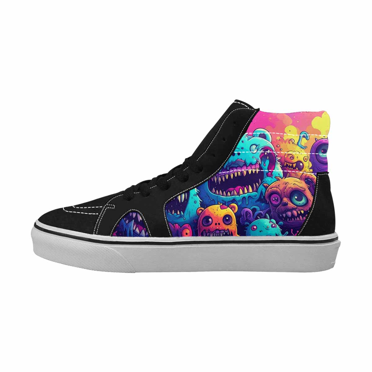 WOMEN'S Monsters High Top Canvas Graphic Print Aesthetic Customized Sneakers