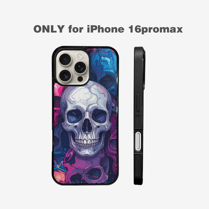 iPhone 16 Pro Max Case — Marble Skull Custom Personalized Phone Cover, Original Design Phone Case