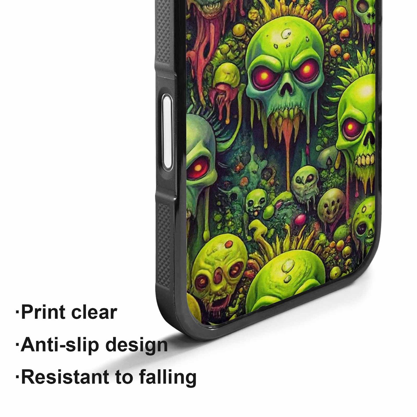 iPhone 17 Case — Toxic Radioactive Creature Pattern Original Art, Custom Phone Case
