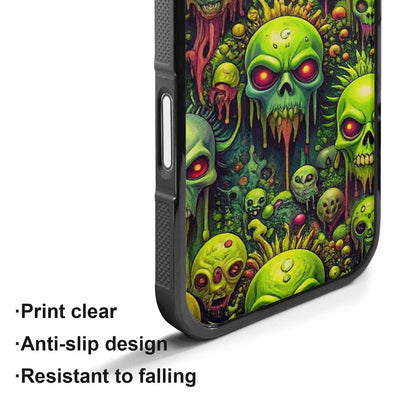 iPhone 17 Case — Toxic Radioactive Creature Pattern Original Art, Custom Phone Case