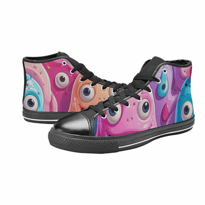WOMEN'S Melting Icecream Monster Cherry High Top Canvas Dreamcore Shoes