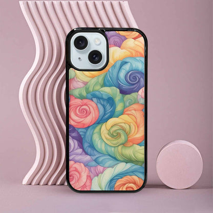 iPhone 15 Case — Tie Dye Swirls Tie Dye Swirls, Personalized Phone Case