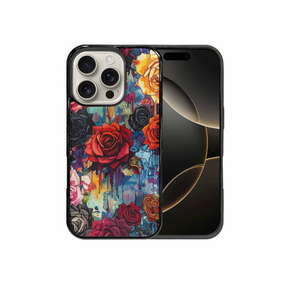 iPhone 16 Pro Case — Gothic Rose Gothic Roses Pattern Hundreds, Custom Printed Phone Case