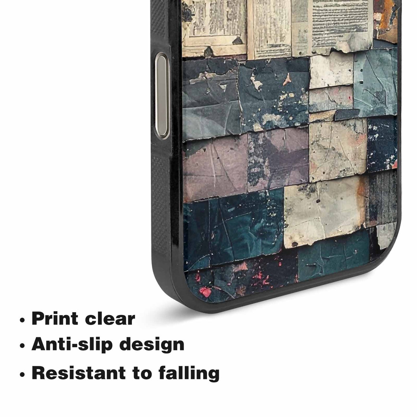 iPhone 16 Pro Case — Distressed Grunge Texture Pattern Hundreds Of, Custom Art Phone Cover