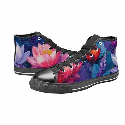 WOMEN'S Monet-Style Impressionist Water High Top Canvas Dreamcore Custom Shoes