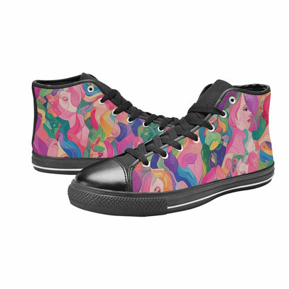 MEN'S Polysexual Flag Color High Top Canvas Y2K Custom Sneakers