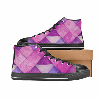 MEN'S Bisexual Flag Color High Top Canvas Dreamcore Shoes