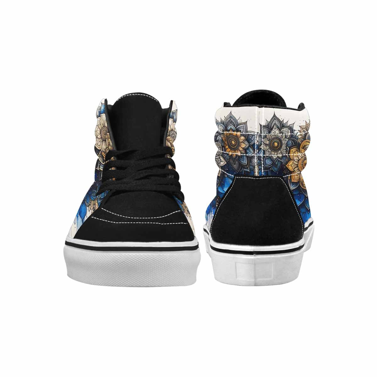 MEN'S Mandala Medallion High Top Canvas Wallpaper Art Custom Sneakers