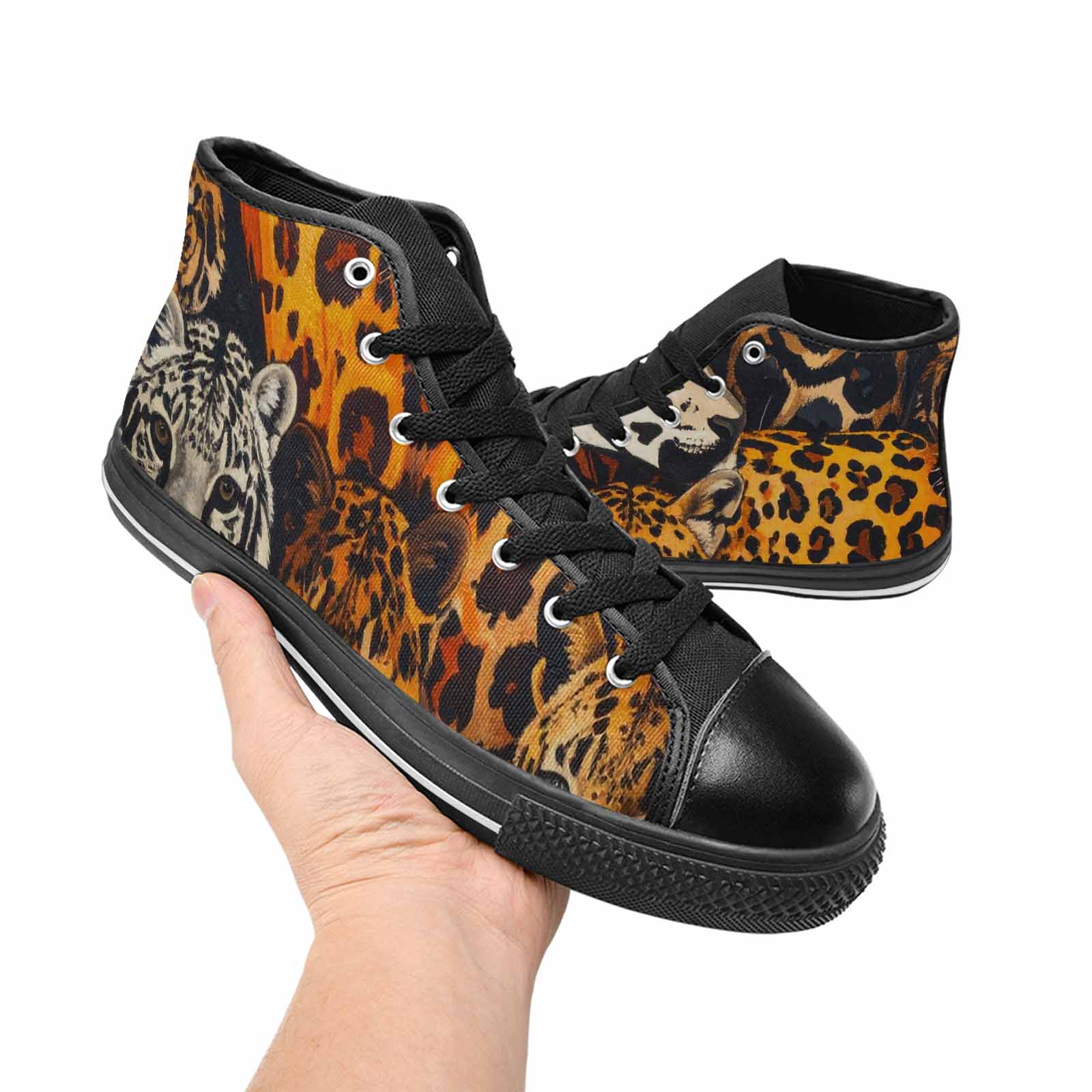 MEN'S Animal Print High Top Canvas Surreal Shoes