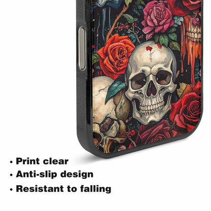 iPhone 16 Pro Max Case — Skulls And Rosesmelting Skulls A, Custom Made Phone Cover
