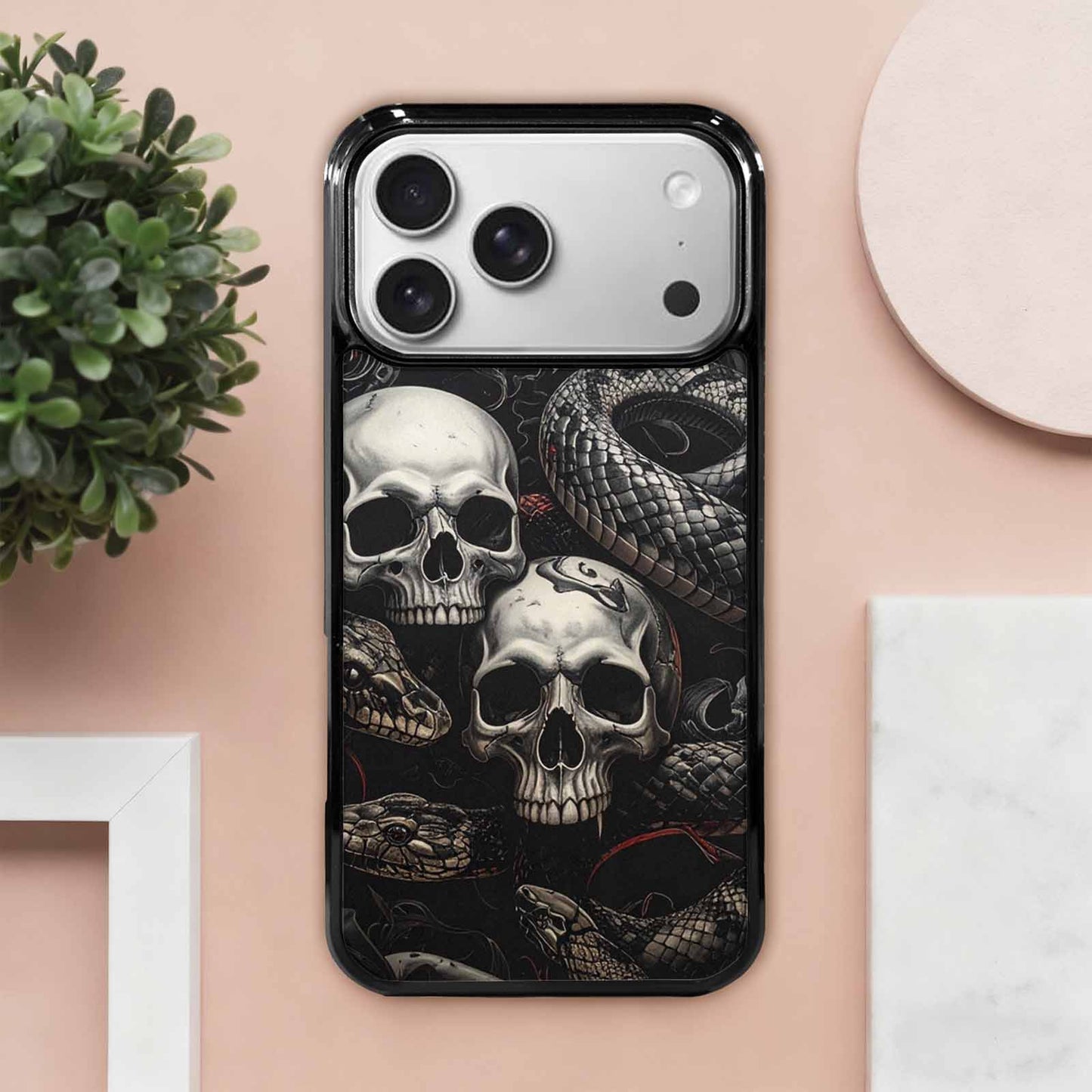iPhone 17 Pro Max Case — Skull Dark Art Gothic Print Gothic, Customized Protective Case