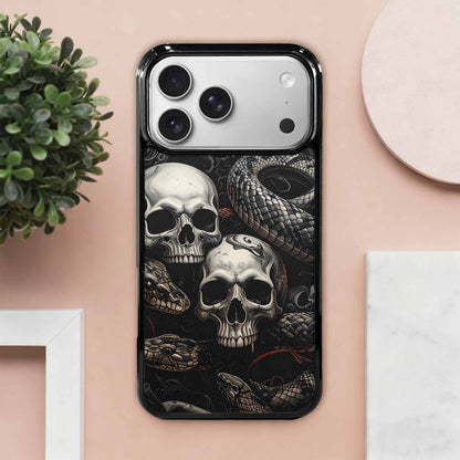 iPhone 17 Pro Max Case — Skull Dark Art Gothic Print Gothic, Customized Protective Case