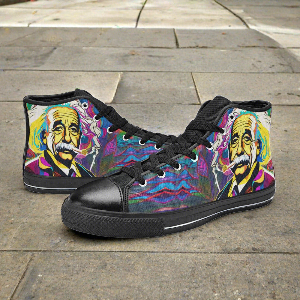 Aurora Borealis Dark Cosmic Vivid MEN Bold Art - Freaky Shoes | Custom Art Sneakers