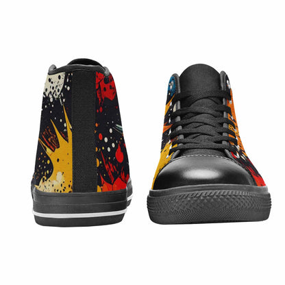 WOMEN'S Comic Book Halftone High Top Canvas Dreamcore Custom Sneakers