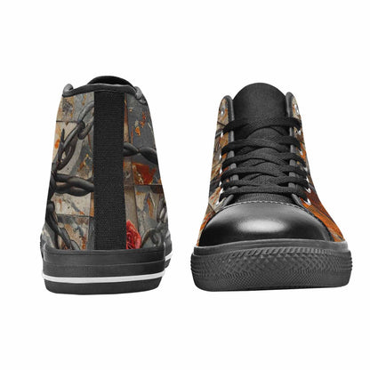 MEN'S Barbed Wire Chain High Top Canvas Dreamcore Sneakers