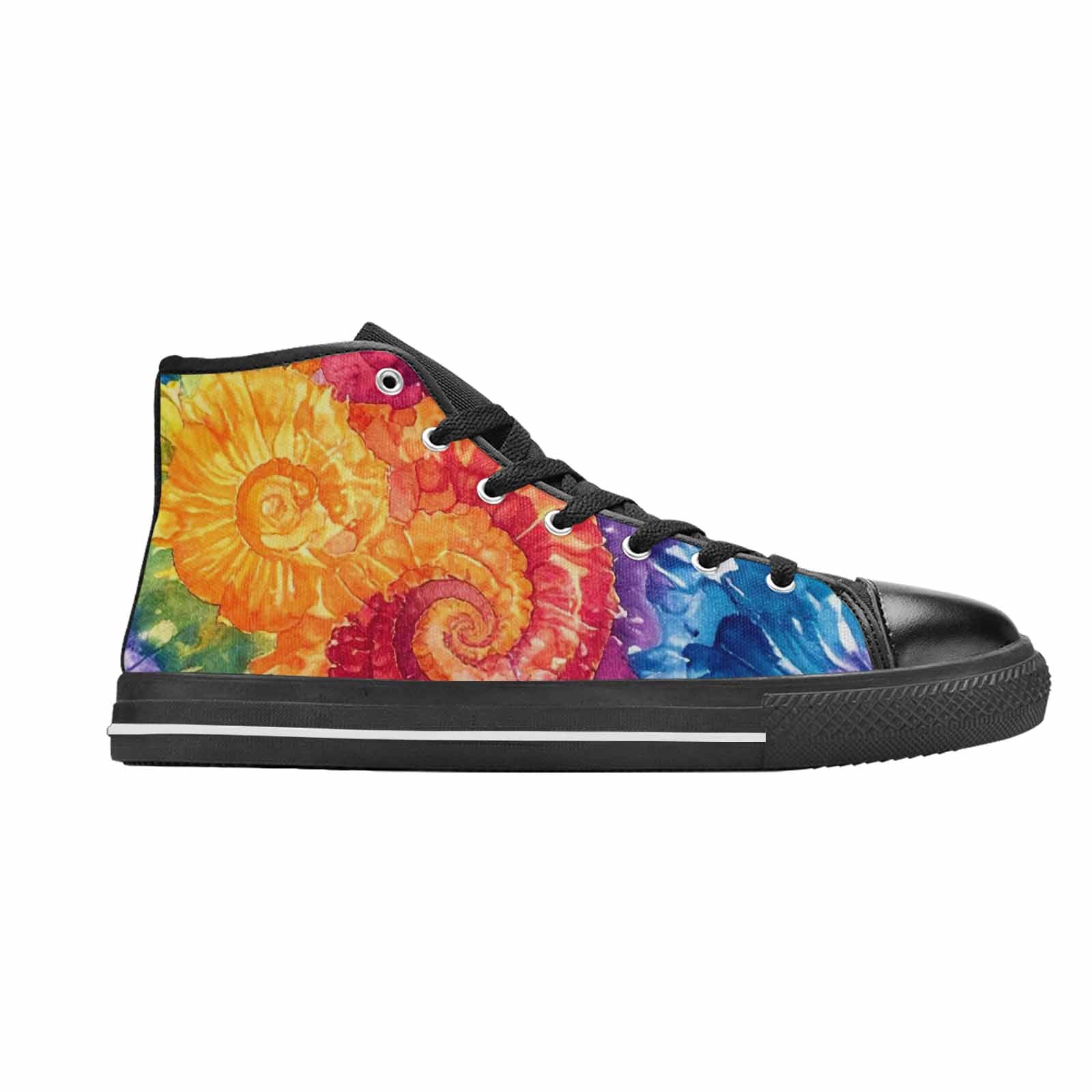 MEN'S Tie Dye Swirl High Top Canvas Aesthetic Sneakers
