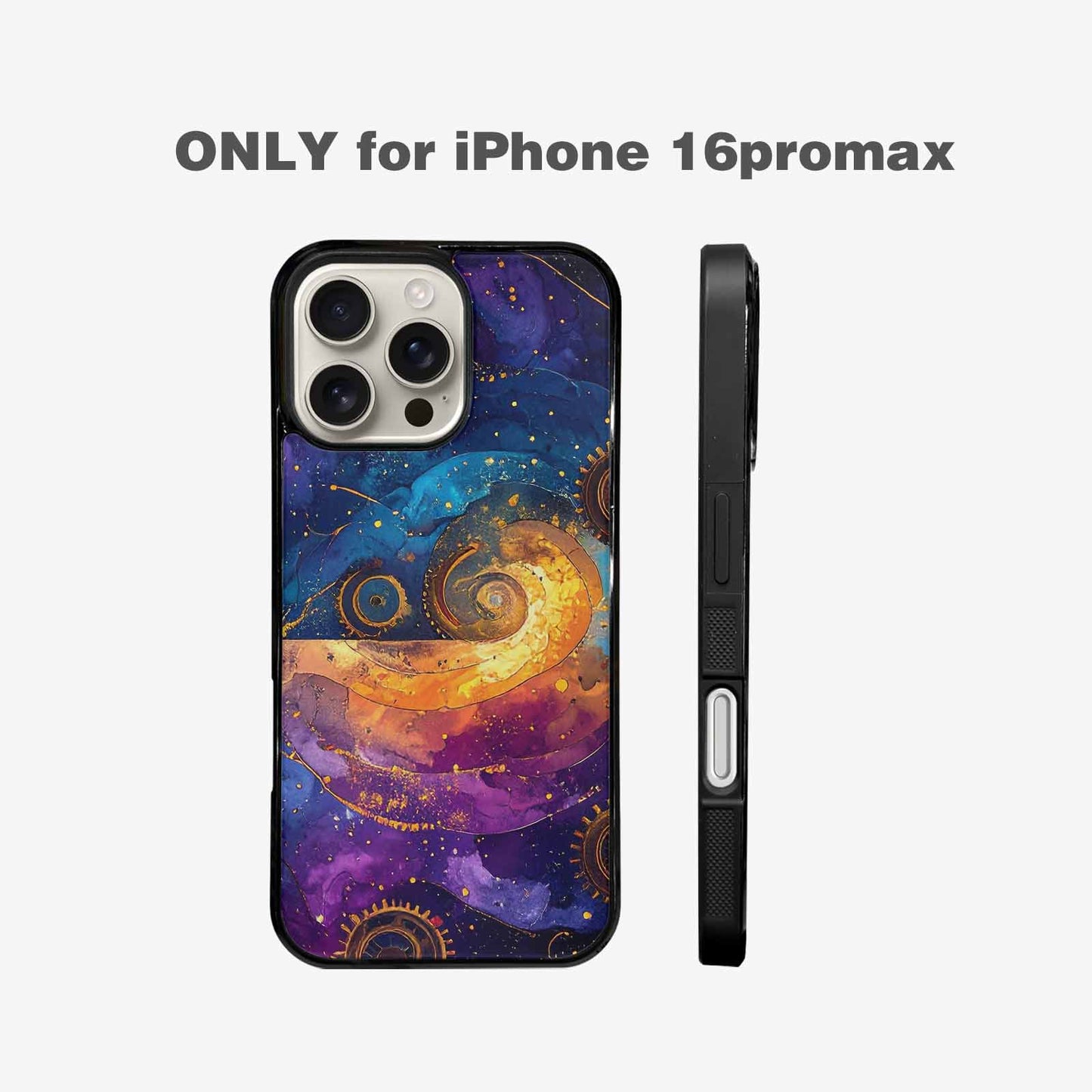 iPhone 16 Pro Max Case — Steampunk Galaxy, Custom Made Phone Cover