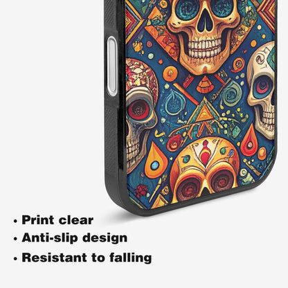 iPhone 16 Plus Case — Sacred Geometry Lots Of Skulls Seamless, Customized Protective Case