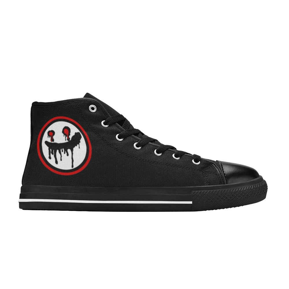 MEN'S Logo Face Art High Top Canvas Wallpaper Art Custom Sneakers